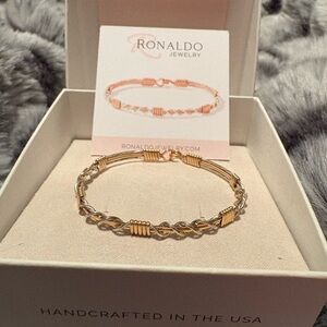 Ronaldo Jewelry Gold and Silver Twist Bracelet
